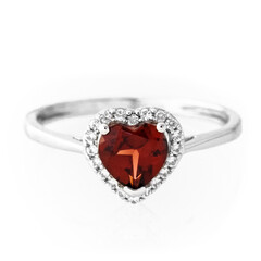 Mozambique Garnet Silver Ring