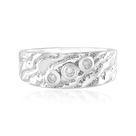 Anillo en plata con Diamante I2 (H) (de Melo Essence)