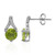 Boucles d'oreilles en argent et Péridot de Birmanie