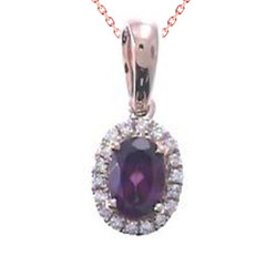 Collier en or et Grenat Rhodolite