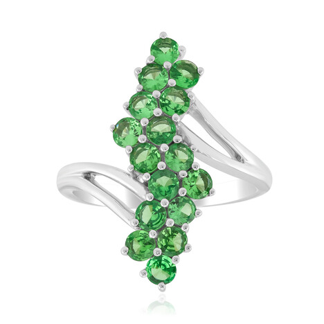 Anello in argento con Tsavorite AAA del Kenia