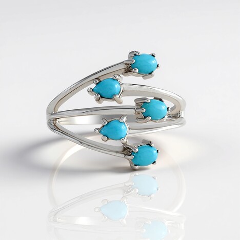 Anello in argento con Turchese Sleeping Beauty (Faszination Türkis)