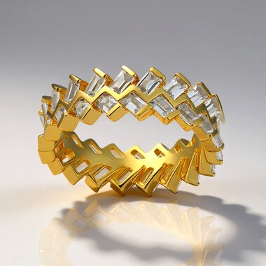 Bague en argent et Zircon