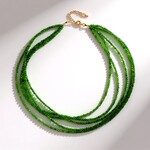 Collana in argento con Diopside Russo