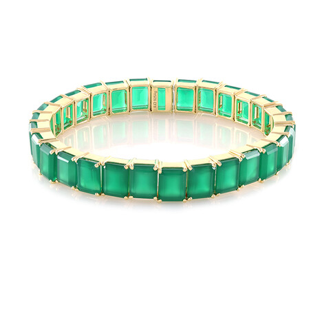 Bracciale in argento con Onice Verde (M de Luca)