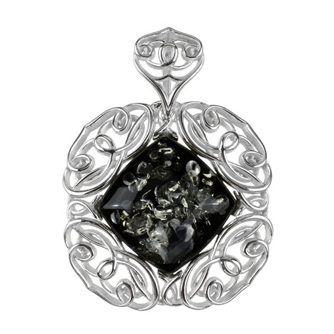 Baltischer Bernstein-Silberanhänger (dagen)