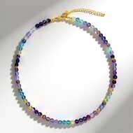 Collana in argento con Fluorite