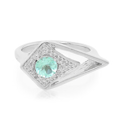 Zilveren ring met een Groene fluor apatiet