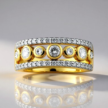 Anillo en oro con Diamante IF (D) (Annette)