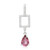 Pendentif en argent et Tourmaline cuprifère rose
