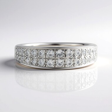 Anillo en plata con Topacio blanco
