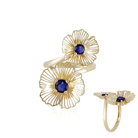 Blauer Madagaskar-Saphir-Goldring (Ornaments by de Melo)