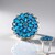 Anello in argento con Apatite Blu Neon