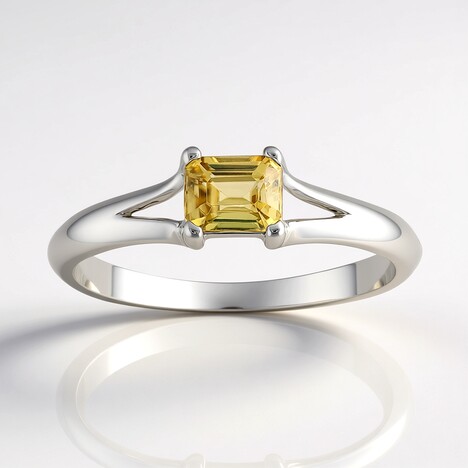 Anello in argento con Zircone Giallo