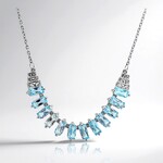 Collana in argento con Topazio Blu Cielo