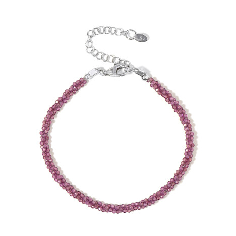 Bracciale in argento con Granato Magenta