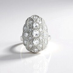 Anello in argento con Topazio Bianco