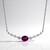 Magenta Garnet Silver Necklace