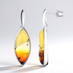 Orecchini in argento con Ambra Sunrise Baltica (dagen)