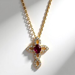 Collana in oro con Rubino Mozambico (CIRARI)