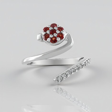 Anello in argento con Rubino Tanzania (MONOSONO COLLECTION)