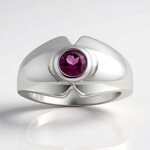 Anello in argento con Granato Roshoite (Pallanova)