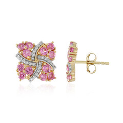 Boucles d'oreilles en or et Saphir parme (Adela Gold)