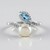 Bague en argent et Perle blanche de culture d'eau douce