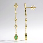 14K Colombian Emerald Gold Earrings (CIRARI)