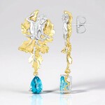 Orecchini in argento con Topazio Blu Paraiba (Gems en Vogue)