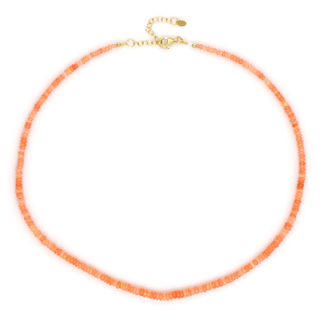 Collar en plata con Ópalo naranja de Etiopía