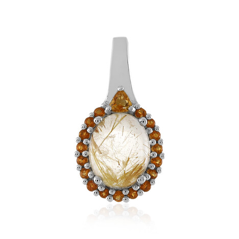 Ciondolo in argento con Quarzo Rutilato