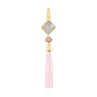 Zilveren hanger met een roze chalcedon (KM by Juwelo)