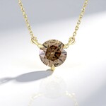 Collana in oro con Diamante Champagne I2 (de Melo Gold)