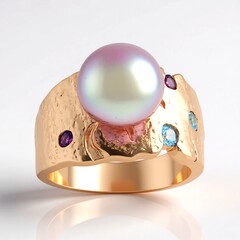 Anello in argento con Perla Ming