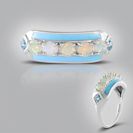 Anello in argento con Opale di Welo