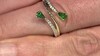 Anillo en oro con Tsavorita de Kenia AAA