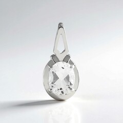Ciondolo in argento con Topazio Bianco