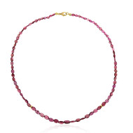 Nigerianischer Pinkfarbener Turmalin-Goldhalskette (CUSTODANA)