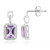 Pendientes en plata con Amatista