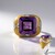 Anello in argento con Ametista Rose de France (Adela Silber)