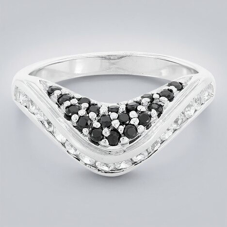 Anello in argento con Zaffiro Bianco