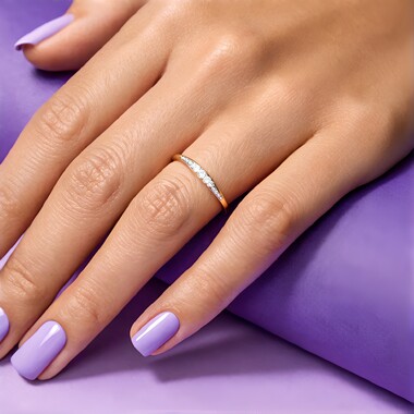 Gouden ring met een Diamant SI2 (G) (Annette)