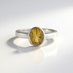 Anello in argento con Berillo Giallo