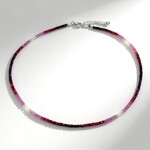 Collana in argento con Rubino della Birmania