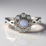 Anello in argento con Opale Australiano