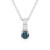 Collana in argento con Diamante Blu I2