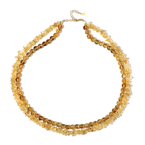 Citrin-Silberhalskette