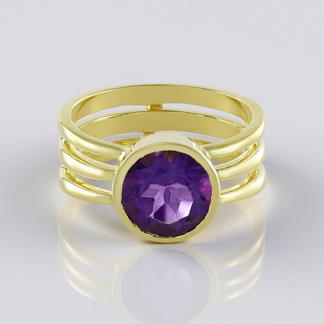 Anello in argento con Ametista Zambiana