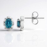 Boucles d'oreilles en argent et Kyanite verte